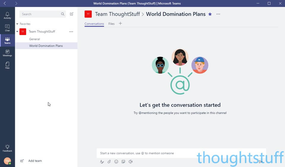Adding a message to a Teams Channel